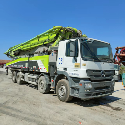 Bomba concreta usada montada del camión, bomba concreta diesel eléctrica del auge del motor los 49m