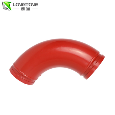 Longtone que curva el codo de la pared del gemelo de los tubos DN125 *90D de la bomba concreta