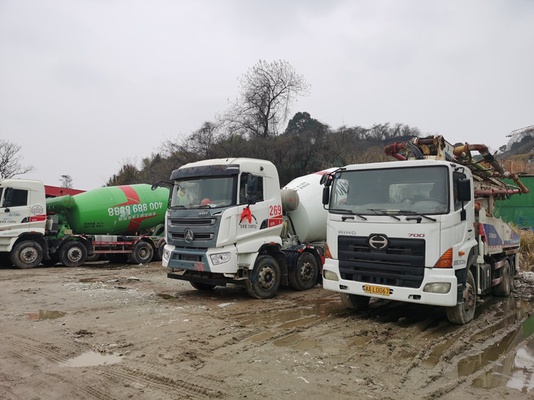 Mezclador concreto automático resistente de la segunda mano con la bomba de motor diesel