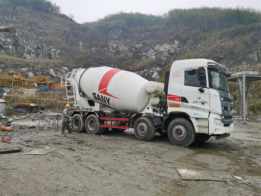 camión gemelo blanco del mezclador concreto del eje del ³ 10m para industrial